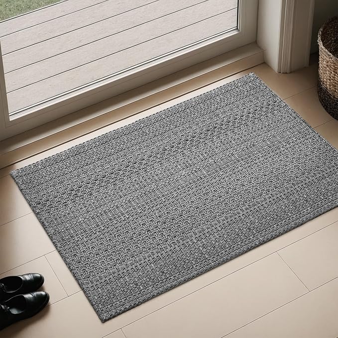 Door Mat Indoor Entrance 2x3 ft Area Rug, Machine Washable, Bohemian Small Area by MatEssenz