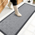 OLANLY Front Door Mat Outside Entrance 47x17, Heavy Duty Sturdy Natural Rubber by OLANLY