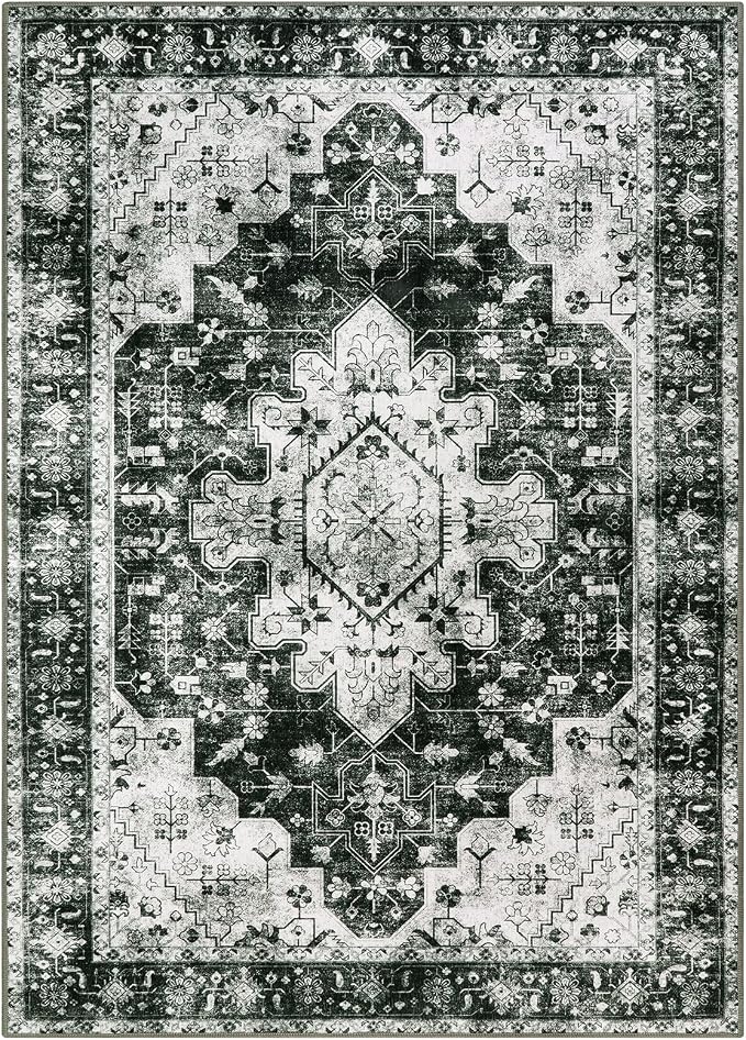 Moynesa Ultra-Thin Washable Vintage 5x7 Area Rugs - Image 8