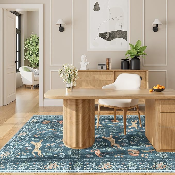 DUKINO 3x5 Rug, Washable Animal Area Rug - Image 6