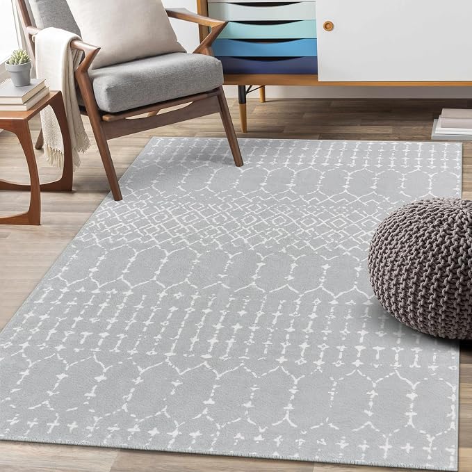 Lahome Moroccan Washable Living Room Area Rug 3x5 Small Rugs - Image 8