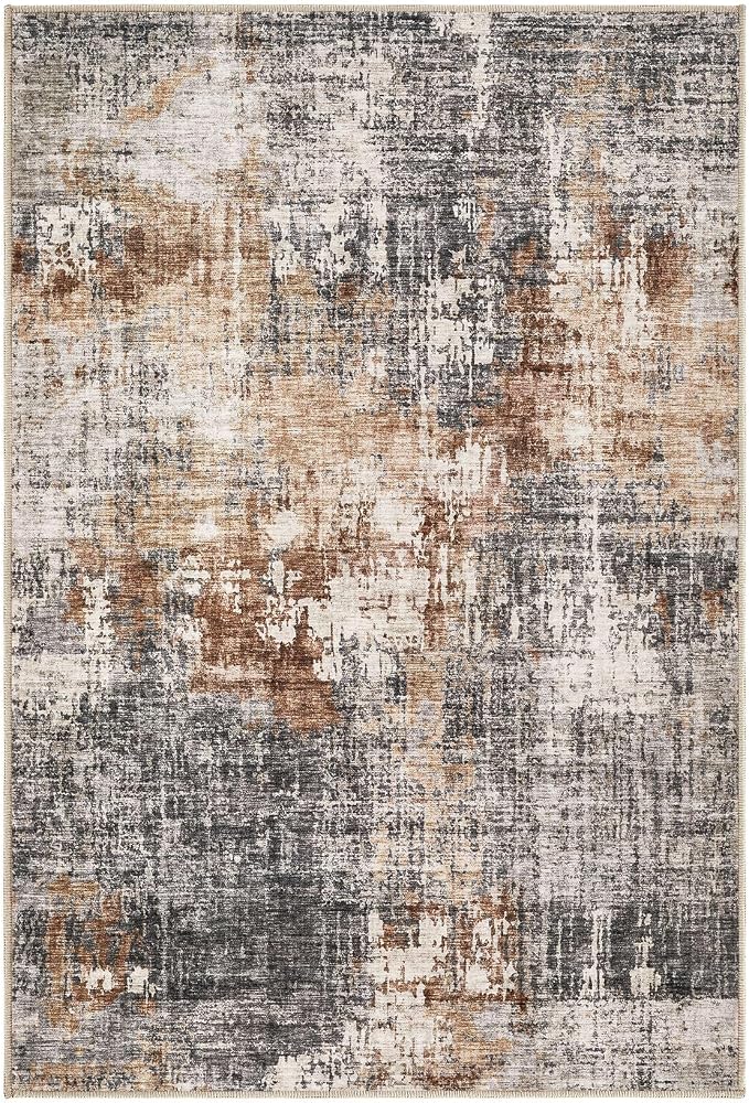 DMOYEST 2x3 Entryway Area Rug: Washable Neutral Modern Abstract Small Rug - Image 9