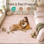 Nakagishi 7X9 Area Rugs Living Room: Washable Large Vintage Rug Neutral - Image 4