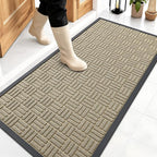 OLANLY Front Door Mat Outside Entrance 47x23, Heavy Duty Sturdy Natural Rubber by OLANLY