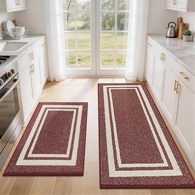 COSY HOMEER Kitchen Rugs Non-Slip 24x35/24x60 Inch Thick Polypropylene Standing by COSYHOMEER