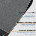 Chair Mat for Hardwood Floor, Large Anti-Slip Hard Floor Protector Rolling - Image 3