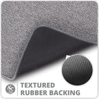 Bosap Bath Mat, Ultra Thin Bathroom Rugs, Rubber Bath Mats - Image 5