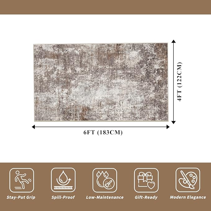 4x6 Washable Kitchen Rug –Non-Slip Small Area Rug - Image 2