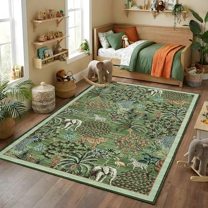 GarveeHome Jungle Rug 10x13 Washable Area Rugs - Image 3
