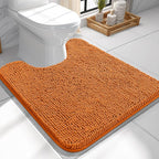 OLANLY Toilet Rugs U-Shaped 24x24, Extra Soft Absorbent Chenille Contour by OLANLY