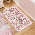 DUKINO 2x4 Rug for Entryway, Washable Kitchen Floral Runner Rug - Image 3