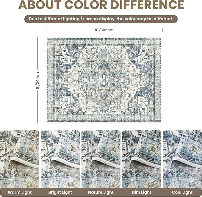 zesthome 8x10 Area Rugs-Washable Rug - Image 2