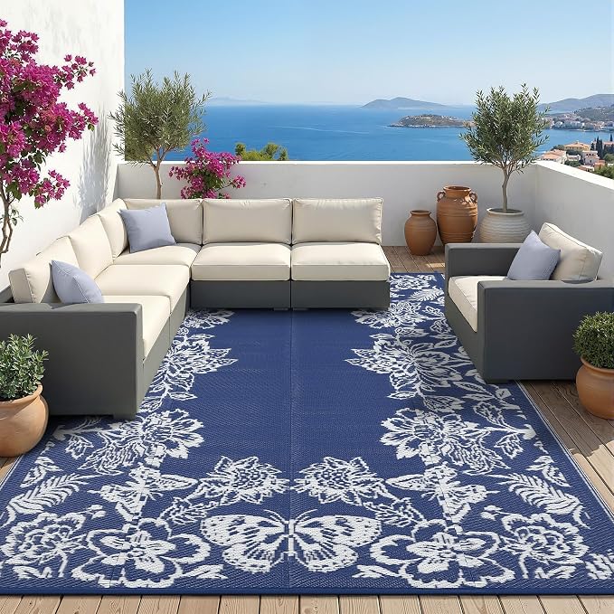 Garvee Outdoor Rugs 8’x10’ Waterproof Reversible Mats, Large Area Plastic Straw - Image 9