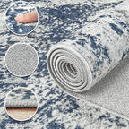 Area Rugs 6x9 Living Room: Large Soft Washable Rug Modern Abstract Anti-Skid - Image 9