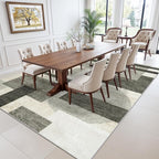Modern Rug for Living Room 8x10: Geometric Soft Low Pile Carpet for Bedroom - Image 3