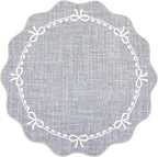 GarveeHome Scalloped Bow Rug for Living Room, 4ft Round Rugs Washable Solid - Image 4