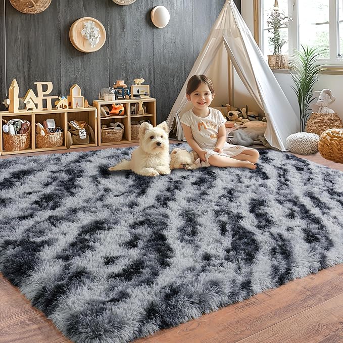 Area Rugs 9x12 for Living Room, Ultra Soft Fluffy Rugs for Bedroom, Non-Slip - Image 2
