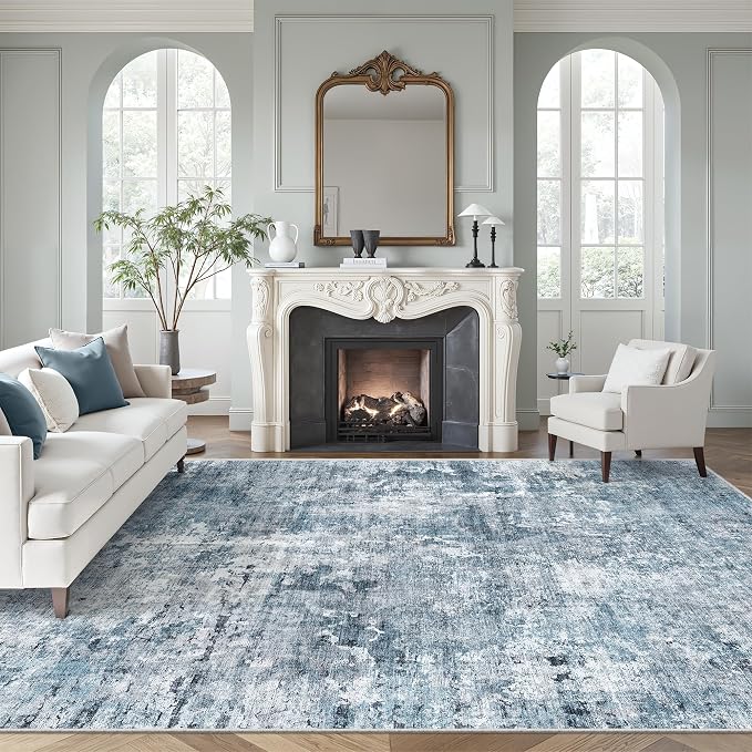Soalmost 7x10 Area Rug for Living Room Washable Abstract Vintage Soft Thin by Soalmost