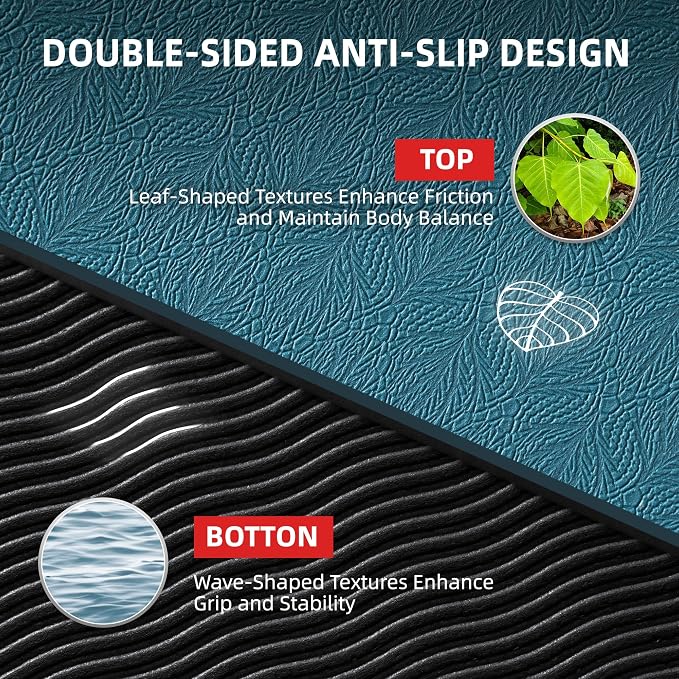 Extra Large Yoga Mat – 72"x48" or 78"x57", 1/4"–1/2" Thick Mat - Image 3