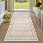 3x6 Wide Area Rugs for Hallways Non Slip, Machine Washable Rug for Kitchen Floor by HazoHaus