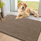 Smiry Dog Door Mat for Muddy Paws 36x24, Absorbent Dirt Trapper, Non-Slip by Smiry