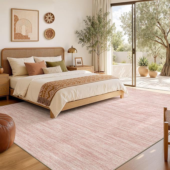 Nakagishi 7X9 Area Rugs Living Room: Washable Large Vintage Rug Neutral - Image 6