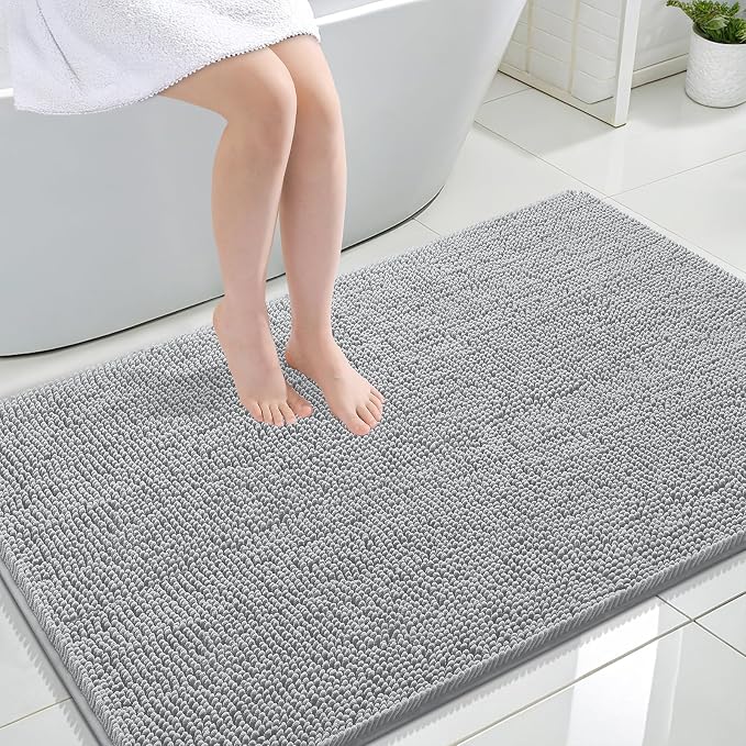 OLANLY Large Bathroom Rugs 44x32, Extra Soft Absorbent Chenille Bath Rugs by OLANLY