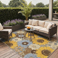 GENIMO Indoor Outdoor Area Rug 5'x7', Machine Washable Rugs by GENIMO