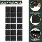 ProsourceFit Exercise Puzzle Mat 1/2-inch, EVA Interlocking Foam Floor Tiles - Image 5