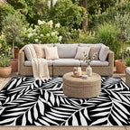 Smiry Outdoor Rug 8x10 ft, Waterproof Reversible Plastic Straw Rugs, Outdoor - Image 5