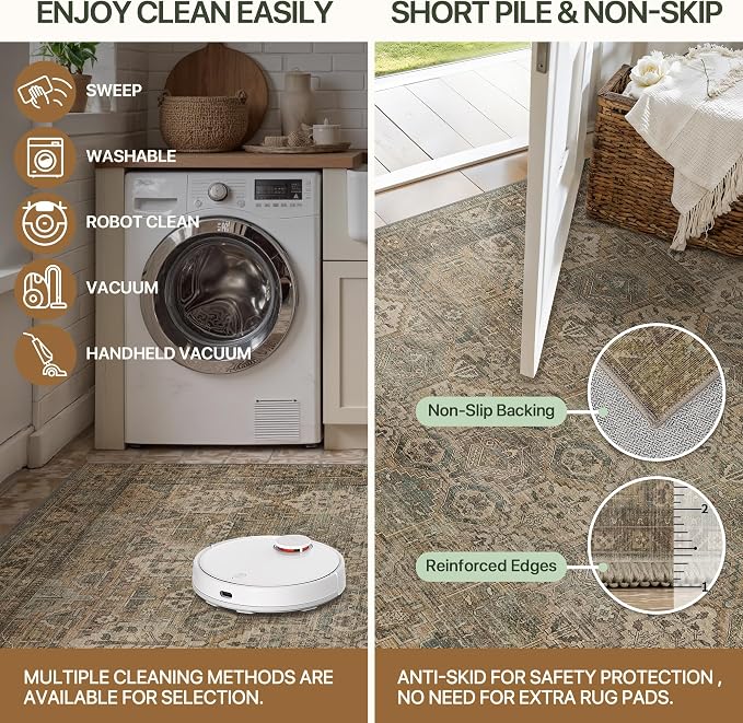 Bavni Washable Rug 8x10 Area Rug - Image 5