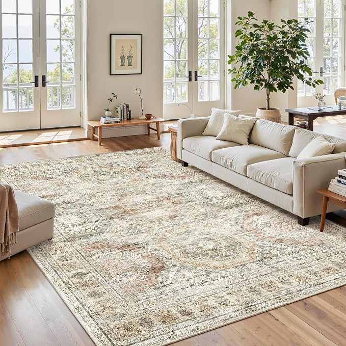 Soalmost 6x9 Area Rug for Living Room Washable 6x9 Non-Slip Modern Rugs for by Soalmost