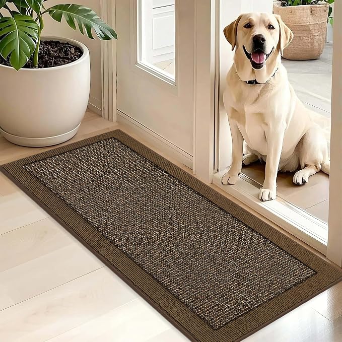 BEQHAUSE Indoor Door Mat 20" x 48", Dirt Trapper Door Mats Non-Slip Entryway by BEQHAUSE