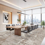 12x15 Area Rug for Living Room – Large Modern Neutral Abstract Thin Washable - Image 4