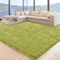 6x9 Green Grass Area Rugs for Living Room, Large Fluffy Shag Rug for Bedroom by Unknown
