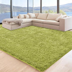 6x9 Green Grass Area Rugs for Living Room, Large Fluffy Shag Rug for Bedroom by Unknown