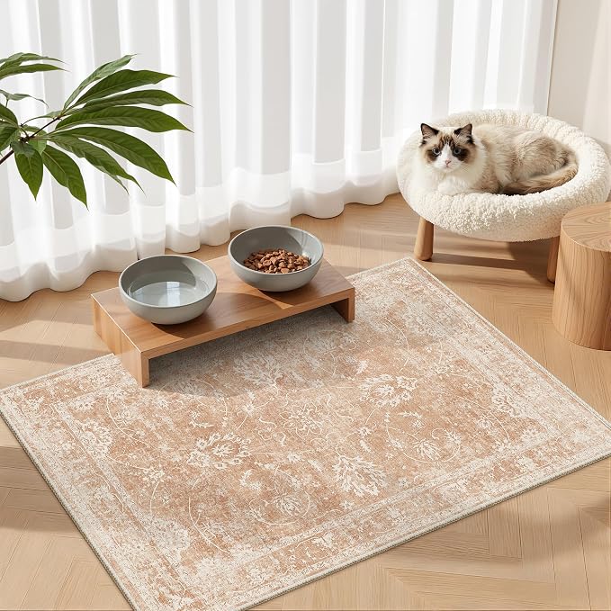 Madane 2x3 Washable Rugs for Entryway, Low Pile Non-Slip Small Area Rug Kitchen - Image 2
