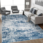 9x12 Area Rug Living Room Rug: Washable Modern Abstract Soft Thin Rug Indoor - Image 3