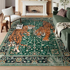 Moynesa Tiger Washable Rugs, 8x10 Area Rugs - Image 8