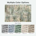 Lofus 8x10 Area Rug for Living Room, Coffee Green Abstract Large Rugs - Image 7