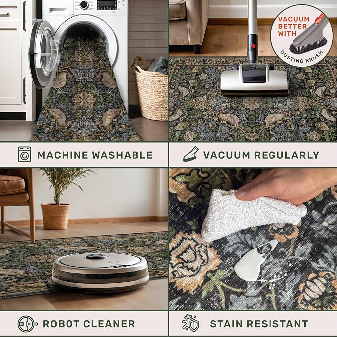 10 ft Long Vintage Runner Rugs for Hallways - Image 4