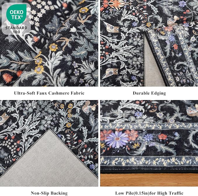 2x3 Entryway Rug Washable Non-Slip - Image 4
