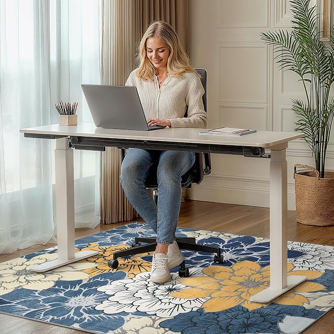 36"x48" Office Chair Mat for Hardwood Tile Floor, Under Desk Carpet Protector - Image 2