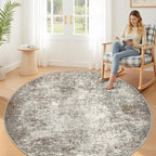 6ft Washable Round Rug - Image 2