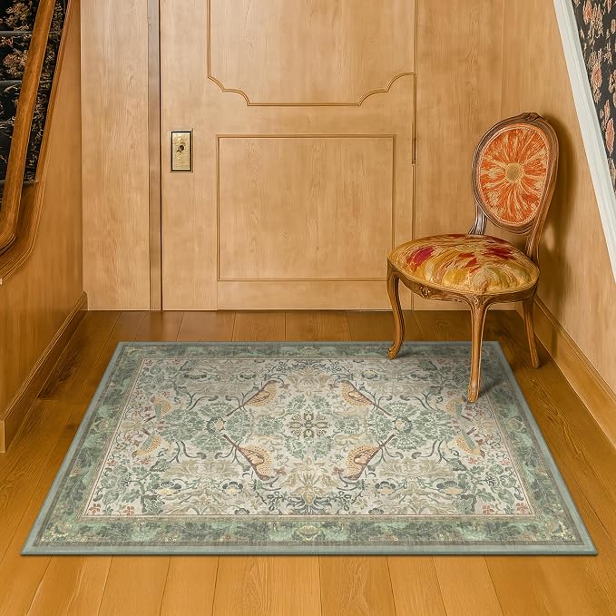 Sage Green Boho Bathroom Rugs - Image 6