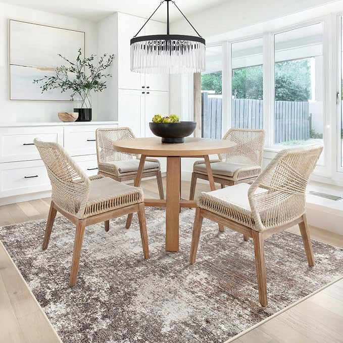 7x7 Area Rug Square Washable – Non-Slip Soft Indoor Carpet - Image 3