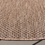 SAFAVIEH Courtyard Collection 4' Round Natural/Black CY8521 Indoor/ Outdoor - Image 5