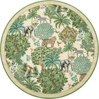 GarveeHome Jungle Round Washable Rugs 4ft Non-Slip Soft Round Rug - Image 4