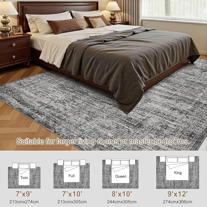UERMEI 9x12 Area Rug Living Room Rugs - Image 2
