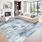12x12ft Square Living Room Rug – Non-Slip Washable Extra Large Floor Carpet by ZHXXUJ